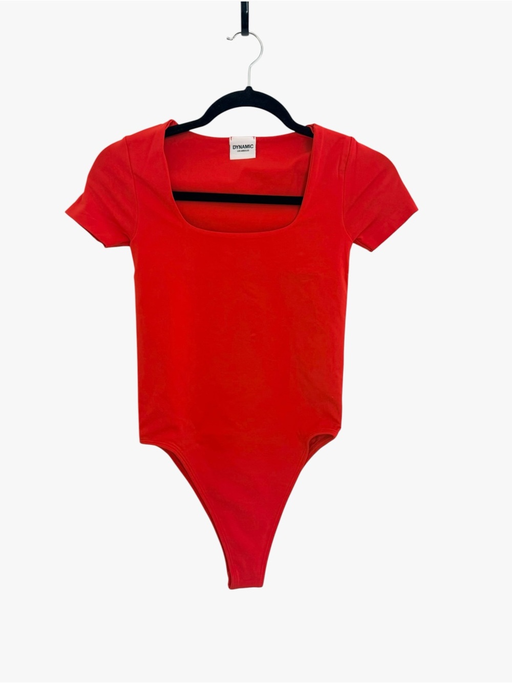 🔥Dynamic Red Square-Neck Bodysuit